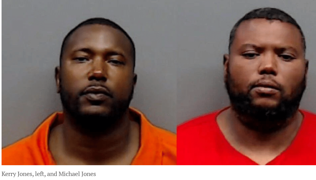Two men are shown in orange and red shirts.